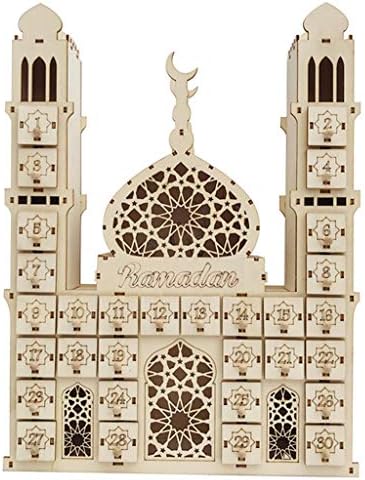Sterose Eid Mubarak numărătoarea inversă Calendar DIY Ramadan ornamente din lemn sertar Home Party Decor Artizanat