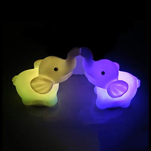 Potato001 drăguț elefant în formă de LED 7 Culoare Schimbarea lampa noapte dormitor Home Decor cadou-alb