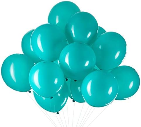 Baloane de latex turcoaz de 12 inci, cu 12 inci, baloane de calitatea baloanelor de calitate decorațiuni de petrecere pentru petreceri de 50, grosime de 3,2 g/computere