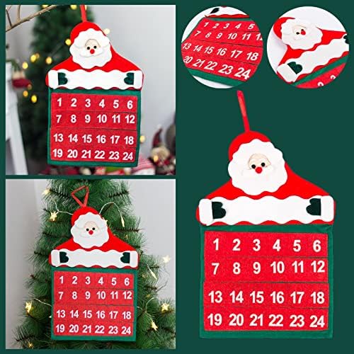 AFEIDD Calendar de Crăciun Calendar de numărătoare inversă Crăciun catifea Calendar opărire Crăciun articole Decorative luminate