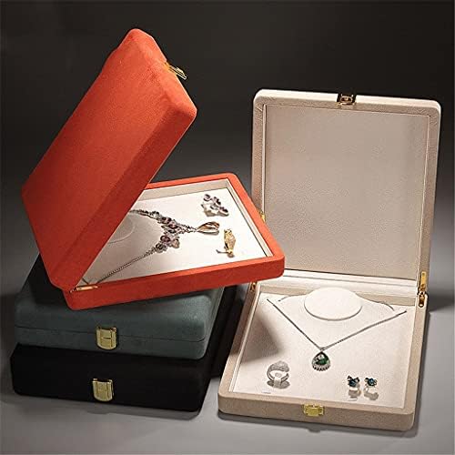 WODMB cutii de bijuterii moi cu capac cu capac pentru depozitare organizator de cercetări pentru cercei