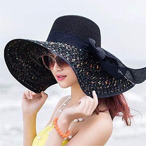 Beach Wide Cap Brim Stoie Soare pălării de pălării Floppy Colorat Femei Colorate Plăcile Big Baseball Pai de baseball pentru