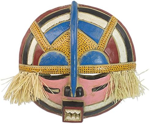 Novica culturală Masca mare din lemn, „Adenike” multicolor