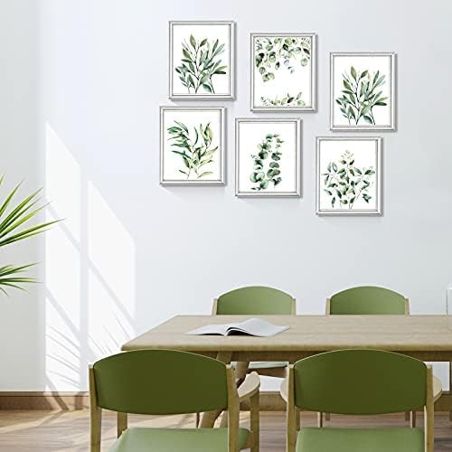 Zonon 9 piese botanice plante de perete imprimeuri de perete eucalipt decor perete boho salvie frunze de frunze de decor camere