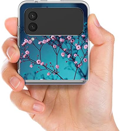 Bcov Galaxy Z Flip 3 5g caz, prune floare floare anti-zero solid greu caz de protecție Shookproof telefon acoperi pentru Samsung