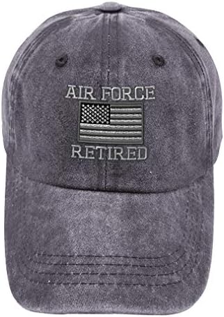 Pălărie spălată vintage SUA Forța Aeriană Pensionară Bumbac tată pentru bărbați și femei