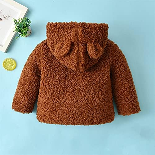 Synia Toddler Fleece haina haină haina bumbac iarna fete calde calde hanorac pentru copii buzunare