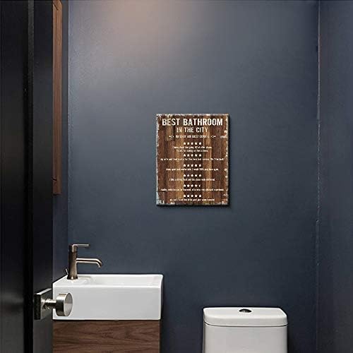 JZ Designs pentru oaspeți baie de pe perete artă -Recenzii mai bune despre cele mai bune baie -lemn de grâu imprimeuri