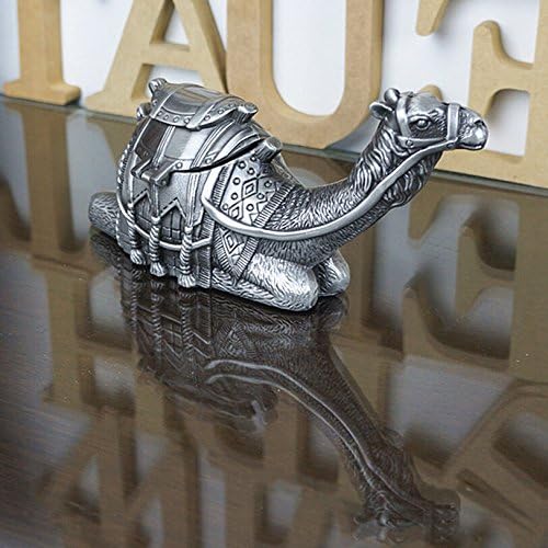 Infinite u Antique Silver Sitting Camel Formă medie Metal Metal Bijuterii Cutie de bijuterii de lux Cadouri pentru casă