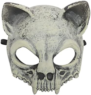 Soimiss Halloween Mask Cat urechi Craniu Masquerade Halloween Cosplay Party Sheep Skull Party Prop Decor Halloween Costume
