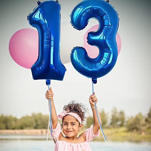 Xlood Number 18 baloane de 32 inci digitale Alfabet 18 Balloane de naștere Digital 18 Helium Balloane Big Big Big for Birthday