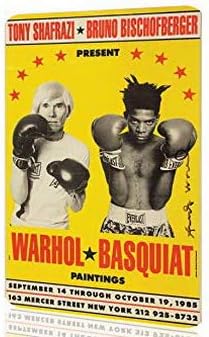 Uptell Metal Semn Andy Warhol Basquiat Boxing Poster Art 12 x 8 inci