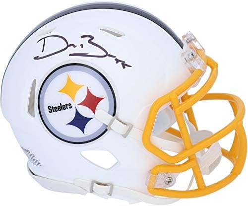 Devin Bush Pittsburgh Steelers autografat Riddell Plat Alb alternativ viteză revoluție mini cască-autografe NFL mini căști