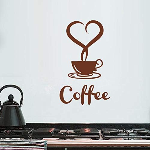 Autocolante motivaționale Edgy pentru autocolant de perete cani frumoase de artă de cafea design de vinil perete de cafea sosire