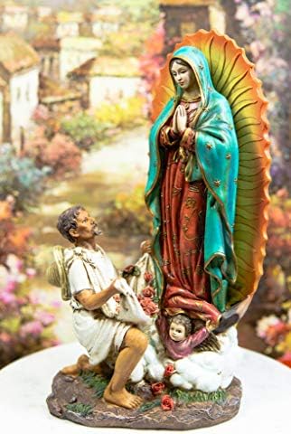 EBROS Cadou viziunea San Sfânta Juan Diego a binecuvântatului nostru Fecioară Doamnă din Guadalupe Statuie Vizitare Miracol Sfânta Maria Maria Divinitate Catolică Figurină inspirată