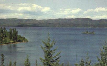 Lacul Flathead, Cartea poștală din Montana