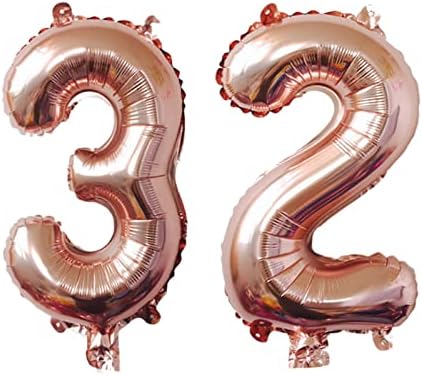 Numărul 32 baloane de 32 inci alfabet digital balon 32 baloane de naștere cifră 32 baloane de heliu baloane mari pentru petreceri de naștere livrări de nuntă duș de mireasă de burtă