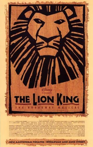 The Lion King the Broadway Musical Poster Broadway Theatre Play 11x17 MasterPosster Print, 11x17