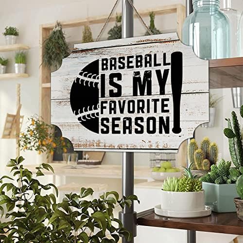 8x10in din lemn semn de viață Citat pozitiv baseball este sezonul meu preferat în stil retro citate biblică din lemn perete