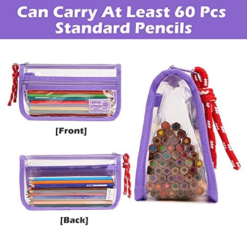 Pungă de creion destul de limpede, geantă de carcasă drăguță pentru copii pentru copii pentru fete școlare staționare de artă portocaliu