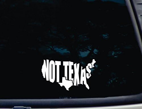 Nu Texas-6 1/2 x 3 3/4 die cut vinil decal pentru fereastra, masina, camion, cutie de scule, practic orice suprafață tare, netedă