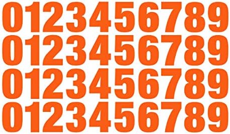 0-9 numere portocaliu vinil autocolant decalcomanii asortate Set de 40 alege dimensiunea!! 1 până la 12