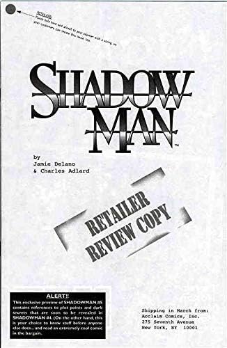 Shadowman 5 Ashcan VF / NM ; aclamație carte de benzi desenate