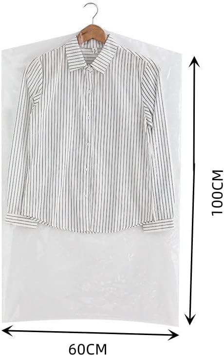 10 pachete de pungi de îmbrăcăminte din Plastic transparent pentru haine agățate, Huse de protecție pentru îmbrăcăminte pentru