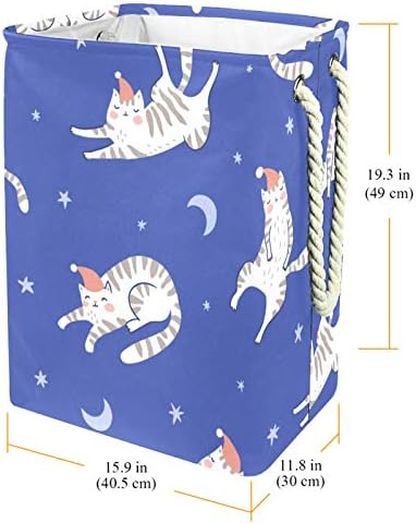NDKMEHFOJ Sleeping Cats rufe coșuri de rufe impermeabile sortator de haine murdare mâner moale pliabil colorat pentru suporturi