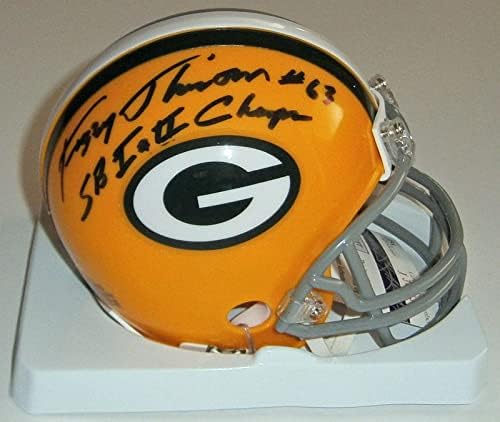 PACKERS Fuzzy Thurston a semnat mini cască cu SB I & amp; II JSA COA auto autografată - mini căști NFL autografate