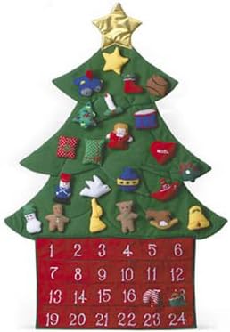 Kubla Crafts Umplute Oh Crăciun Copac Fabric Advent Calendar