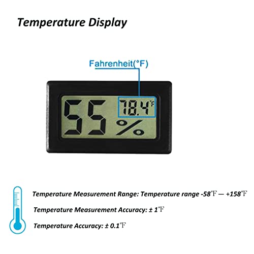 AEDIKO 8pcs Mini mici digitale electronice temperatura umiditate metri ecartament termometru interior higrometru LCD Display