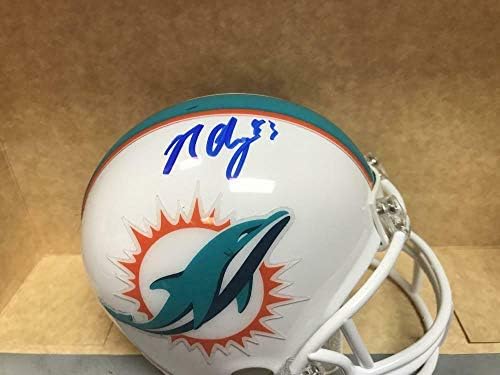 Nick O ' Leary Miami Dolphins a semnat mini cască autografată cu COA-mini căști NFL autografate
