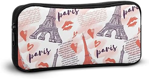 Love Kiss Paris Eiffel Turn imprimat creion carcasă pentru pix suport pentru pixuri de papetă