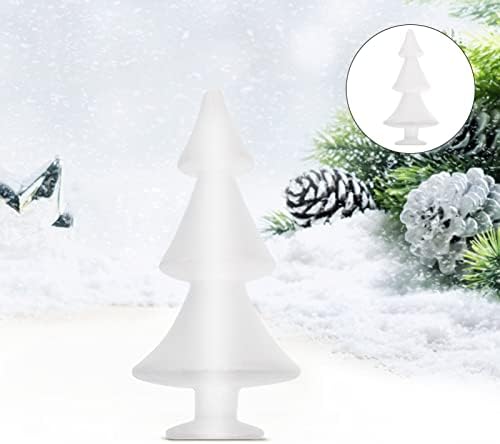 Sewacc 2pcs gol de xmas decor floare albă albă handmade accesorii de Crăciun Petrecere topper conuri de desktop neterminate