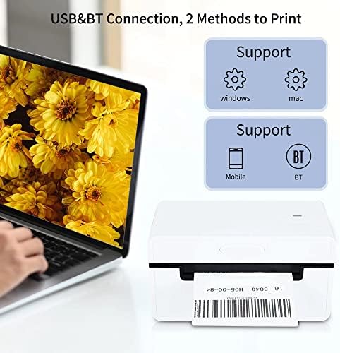 N / o imprimantă de etichete termice Desktop pentru pachetul de transport 4x6 producător de etichete 180mm / s USB BT Thermal
