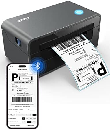 iDPRT Bluetooth imprimantă de etichete termice SP410BT, suport pentru etichete, 4 EUR 6 etichete termice directe