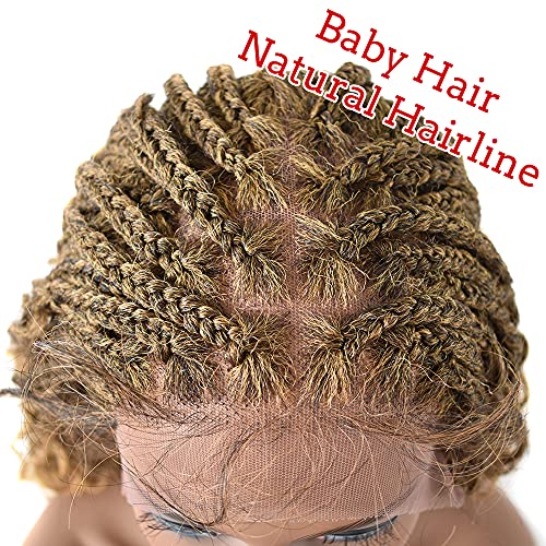 Perucă Împletită pentru Femei negre calitate premium Kanekalon păr ondulat sintetic Twist Box împletituri peruci cu păr pentru