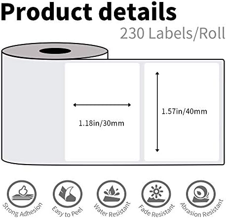 Phomemo-M110 Thermal Label Maker cu trei cutii 40 de etichete de 30 mm, imprimantă portabilă de etichete Bluetooth pentru etichetare,