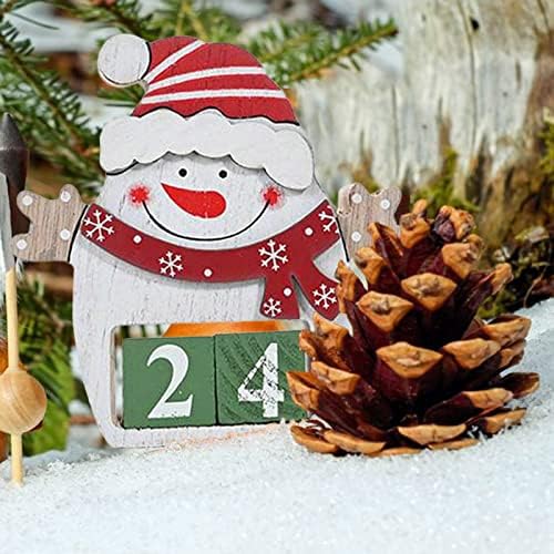 XIOS Crăciun decorare Crăciun din lemn Calendar ornamente trei decoratiuni numărătoarea inversă Crăciun miezul nopții de bine