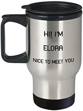 Sunt Elora Travel Mug Nume unic Tumbler pentru bărbați pentru femei 14oz oțel inoxidabil