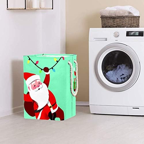 Inhomer Swinging Moș Crăciun 300d Oxford PVC haine impermeabile împiedică coș mare de rufe pentru pături jucării de îmbrăcăminte