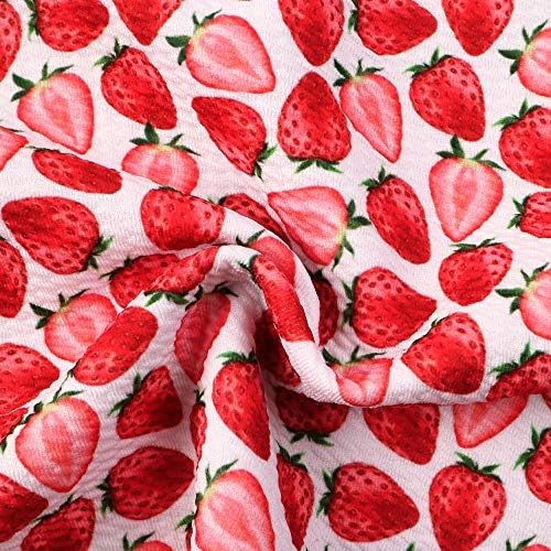 David Angie model de fructe căpșuni imprimate Bullet texturate Liverpool Fabric 4 Way Stretch Spandex tricot Tesatura de curte