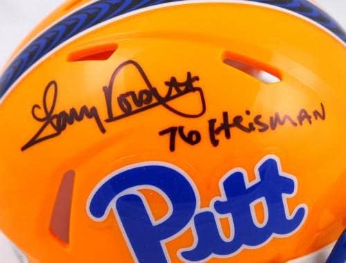 Tony Dorsett a semnat Pittsburgh Panthers Speed Mini casca w / 76 Heisman-BAW Holo-autografe Colegiu mini căști