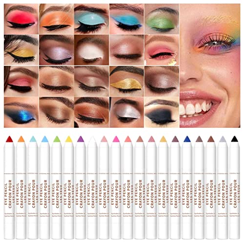 Xiahium Rainbow Eyeshadow Stick Matte Shimmer Cream Eyeshadow Foarte Pigmentat Impermeabil De Lungă Durată Fard De Ochi Moale Creion