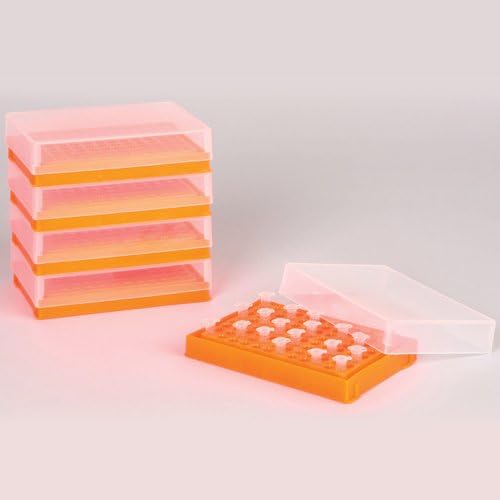 SP Bel-Art PCR Rack; pentru tuburi de 0,2 ml, 96 Locuri, portocaliu Fluorescent