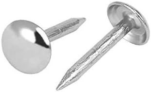 X-Dree Mobilier pentru casă Renovare Thumb Tack unghie Push Pin Ton argintiu 6mm x 14mm 50pcs (muebles Para El Hogar Tapicería