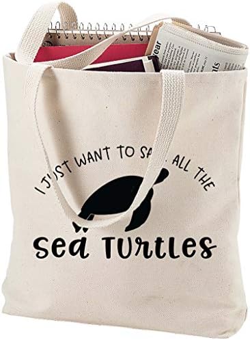 Vreau doar să salvez toate țestoasele de mare siluetă iubesc oceanul natural pânză de geantă amuzant cadou amuzant