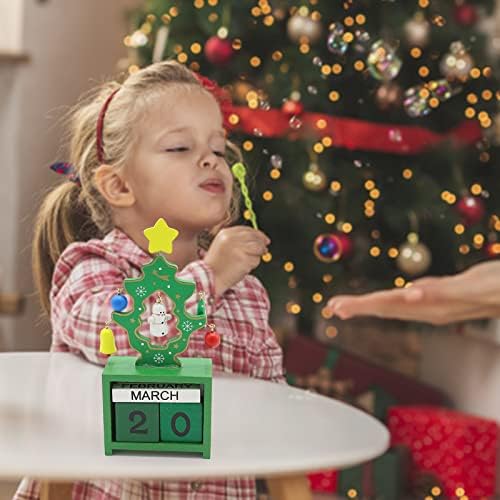 Decoratiuni de Craciun copac din lemn calendar numărătoarea inversă Cadouri de Crăciun pentru copii Desktop ornamente mici