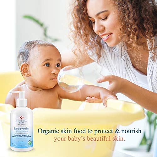 Șampon organic certificat Shoosha USDA pentru copii și copii, excelent pentru pielea sensibilă, toate naturale obținute din